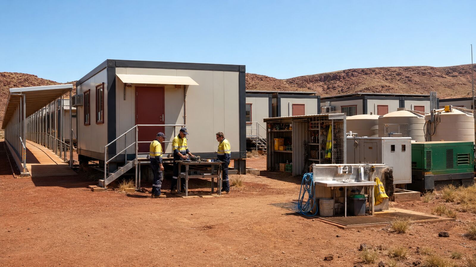 Heat-Resistant Modular Mining Camp in Australia: Rapid Accommodation for a Pilbara Iron Ore Project