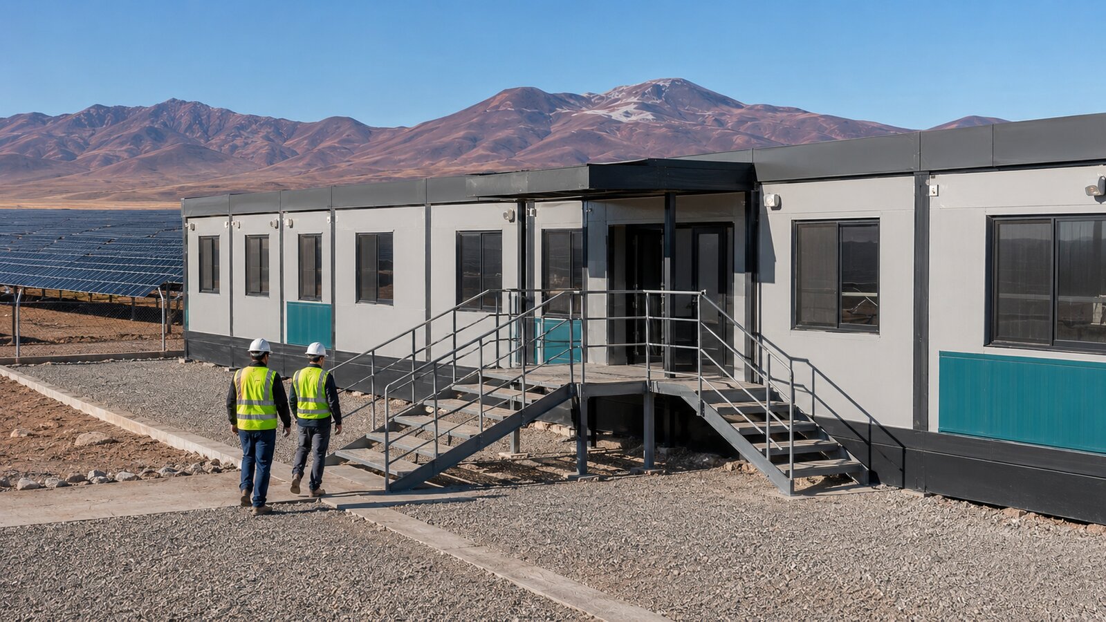 Modular Mobile Facilities for a High-Altitude Solar and Battery Energy Storage Project in Calama, Chile