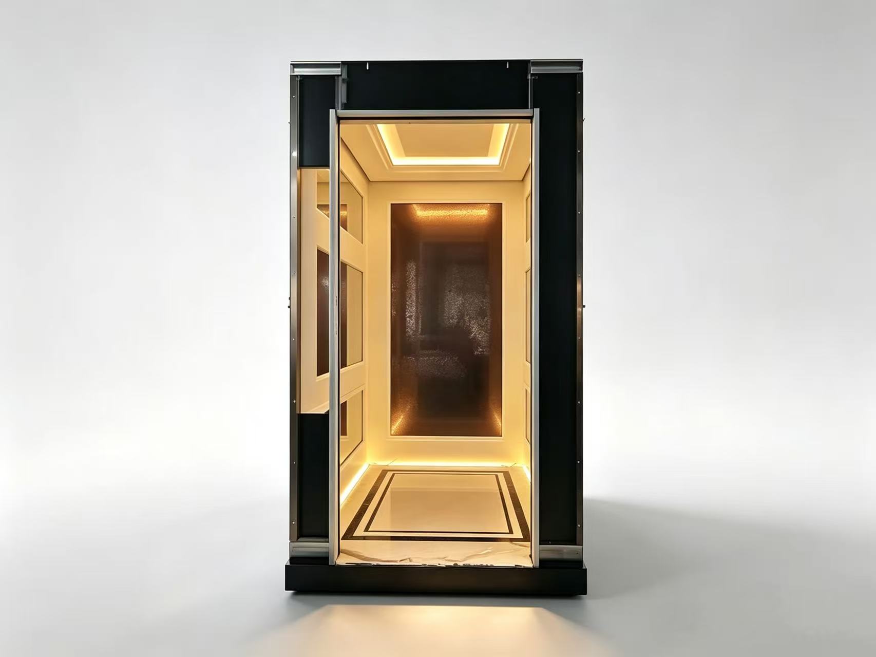Gold Interior Elevator Cabin