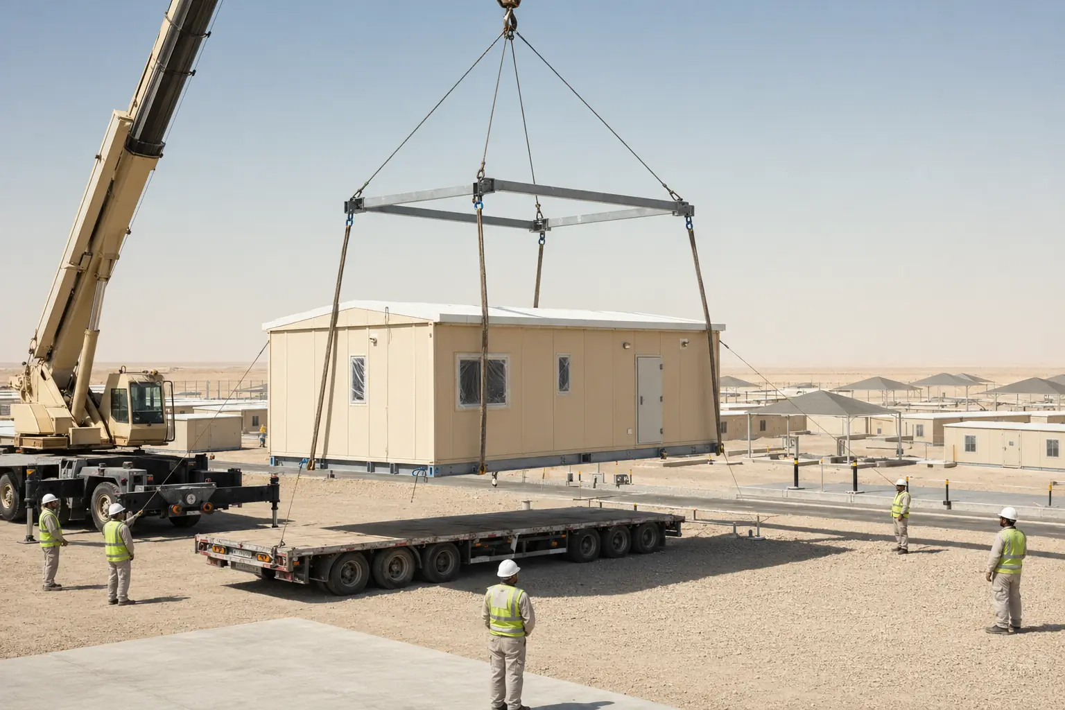 Modular Accommodation Camp for Desert Oilfield Drilling Operations in Saudi Arabia