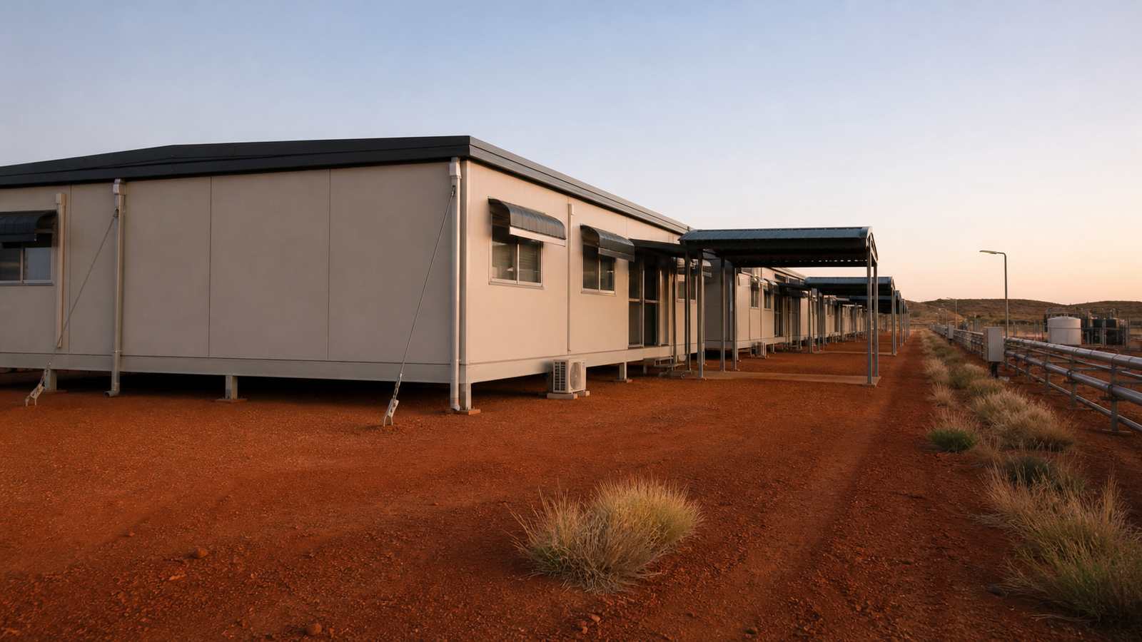 Villaggio modulare per la forza lavoro mineraria Cyclone-Ready per la remota Australia occidentale