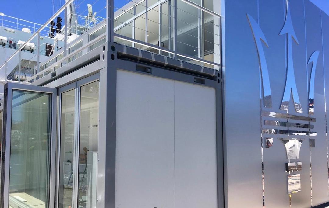Waterfront Two-Story Container Showroom | Mobile Housing Case Study