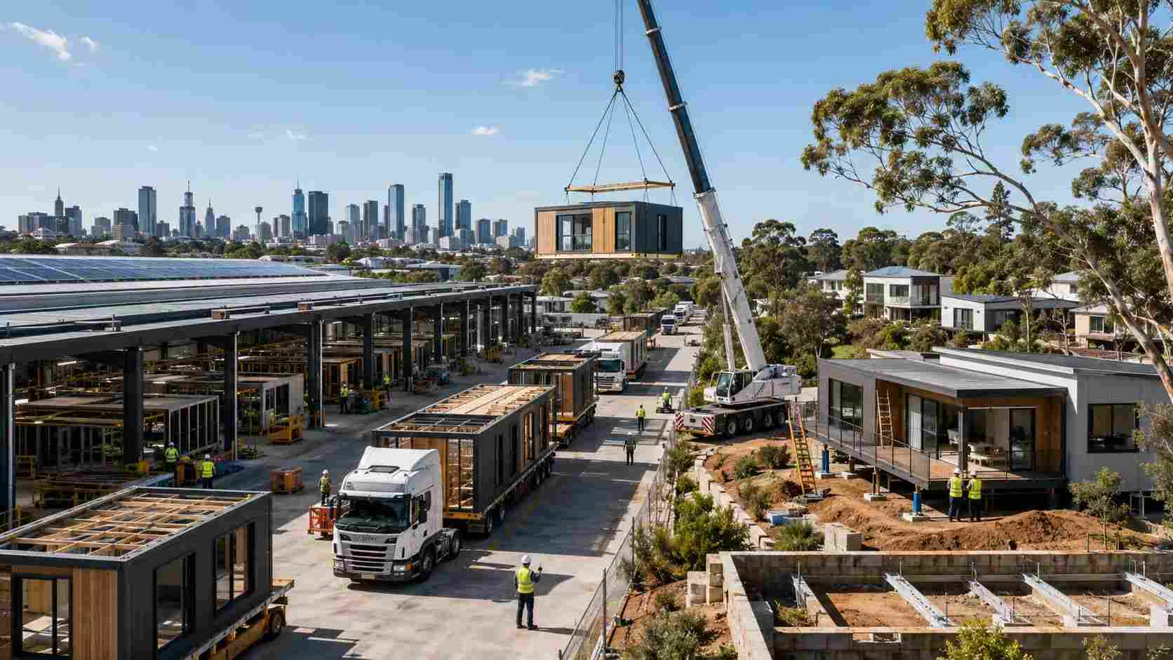Australia planea una planta de fabricación de viviendas modulares para acelerar la entrega a domicilio