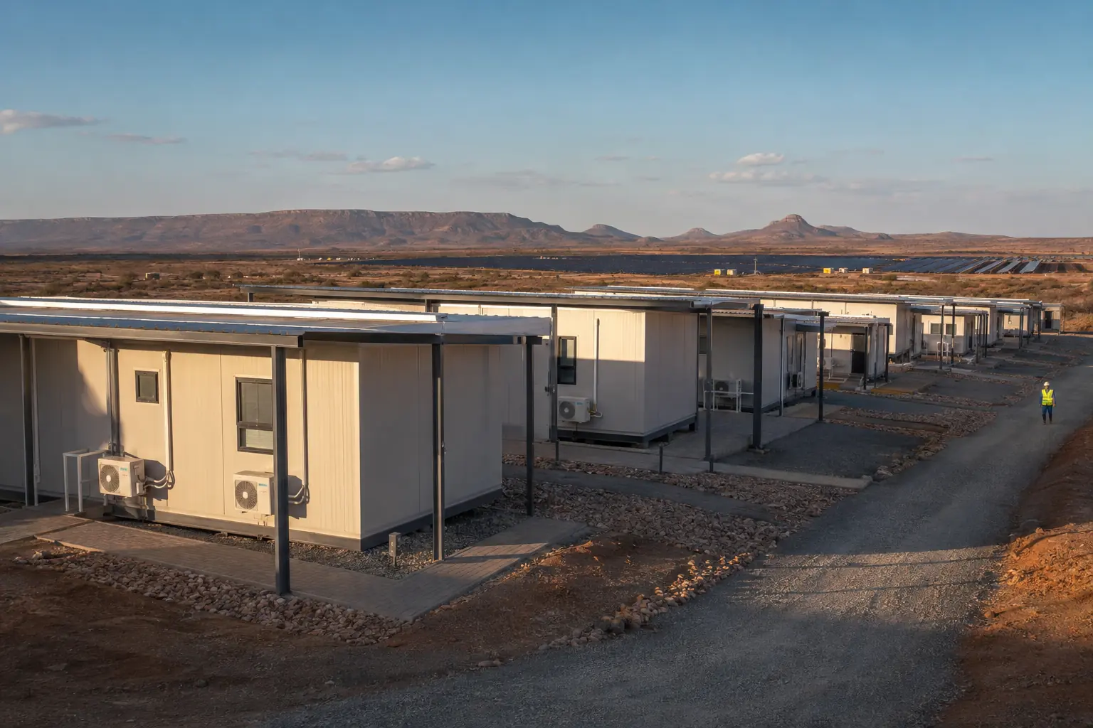 Modular Site Camp for a Solar PV and Battery Storage Project in South Africa