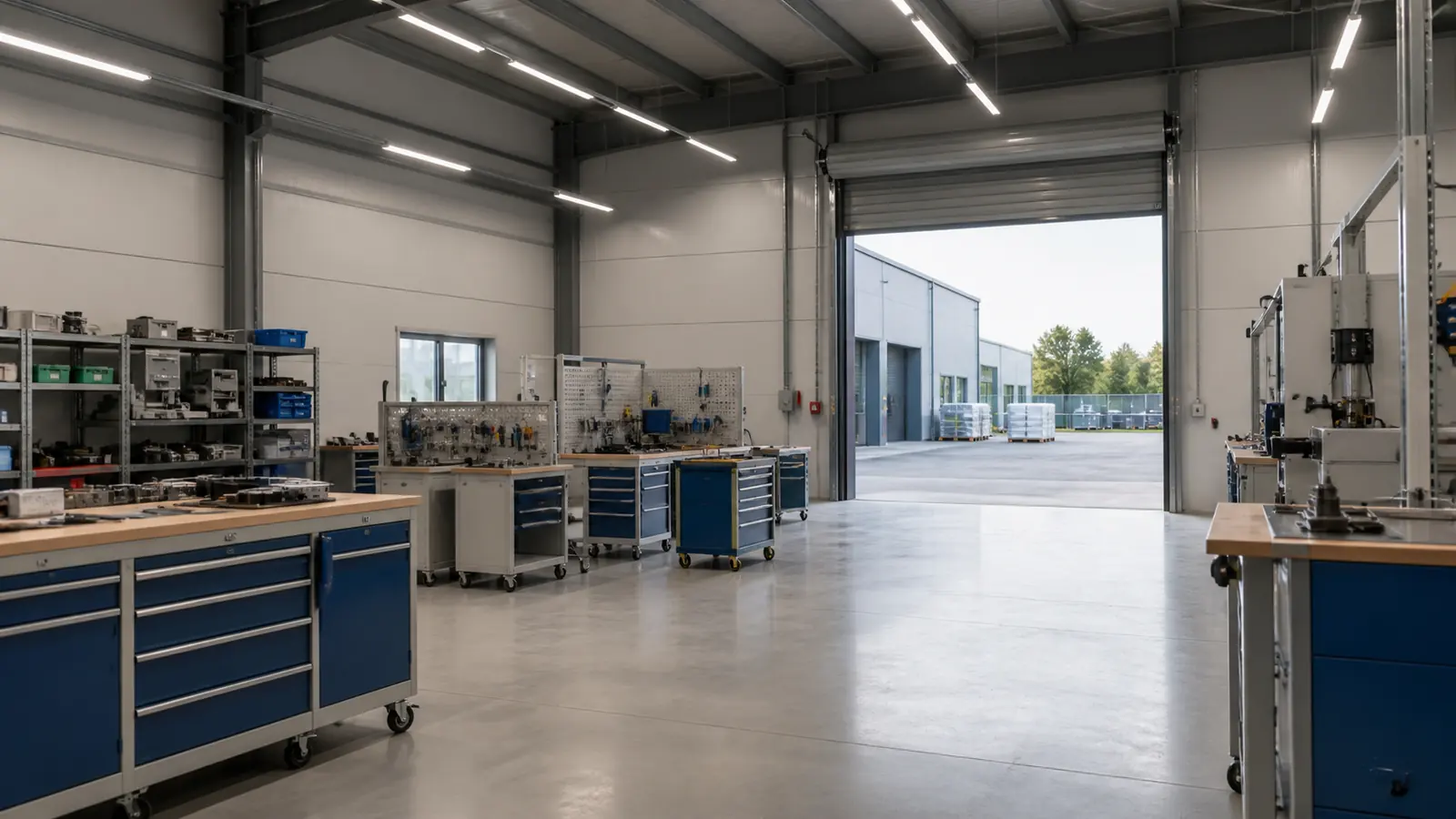 Modular Quality-Control Workshop and Parts Warehouse for a Manufacturing Plant in Poland