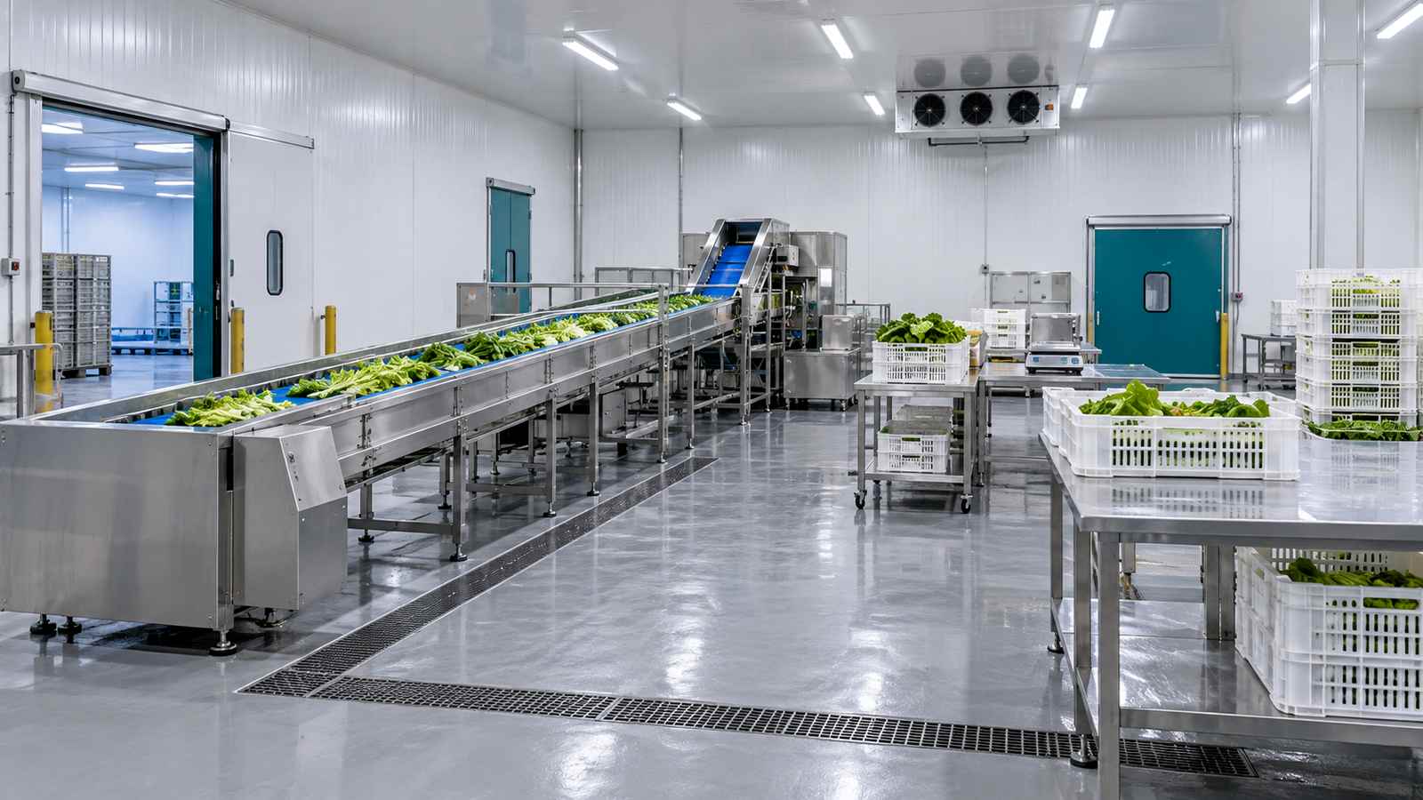 Modular Cold-Chain Produce Inspection and Packing Facility