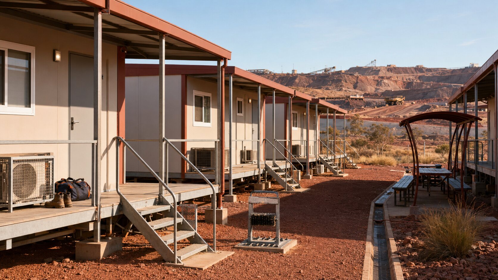 Modular Mining Accommodation Camp near Newman, Western Australia