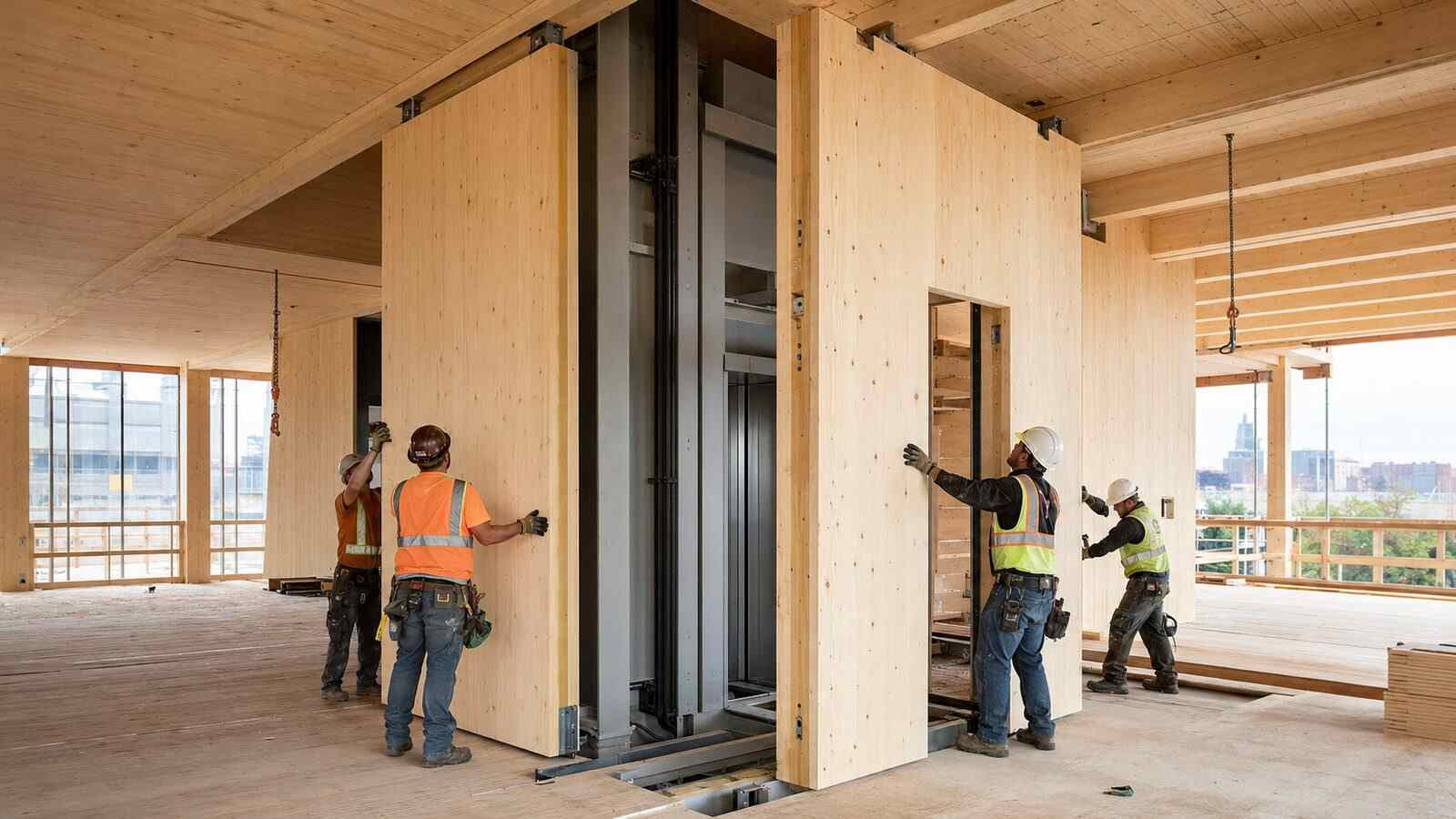 Sterling Structural présente un système modulaire de parois de puits en bois massif