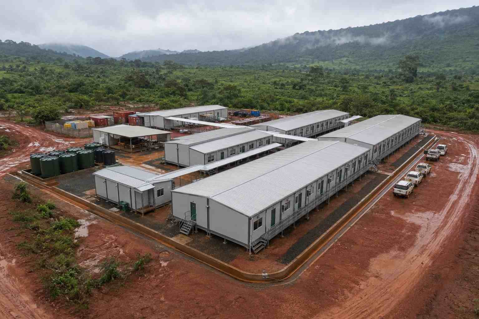 Tropical Modular Mining Camp in Guinea: Rapid Workforce Accommodation for a Remote Bauxite Project