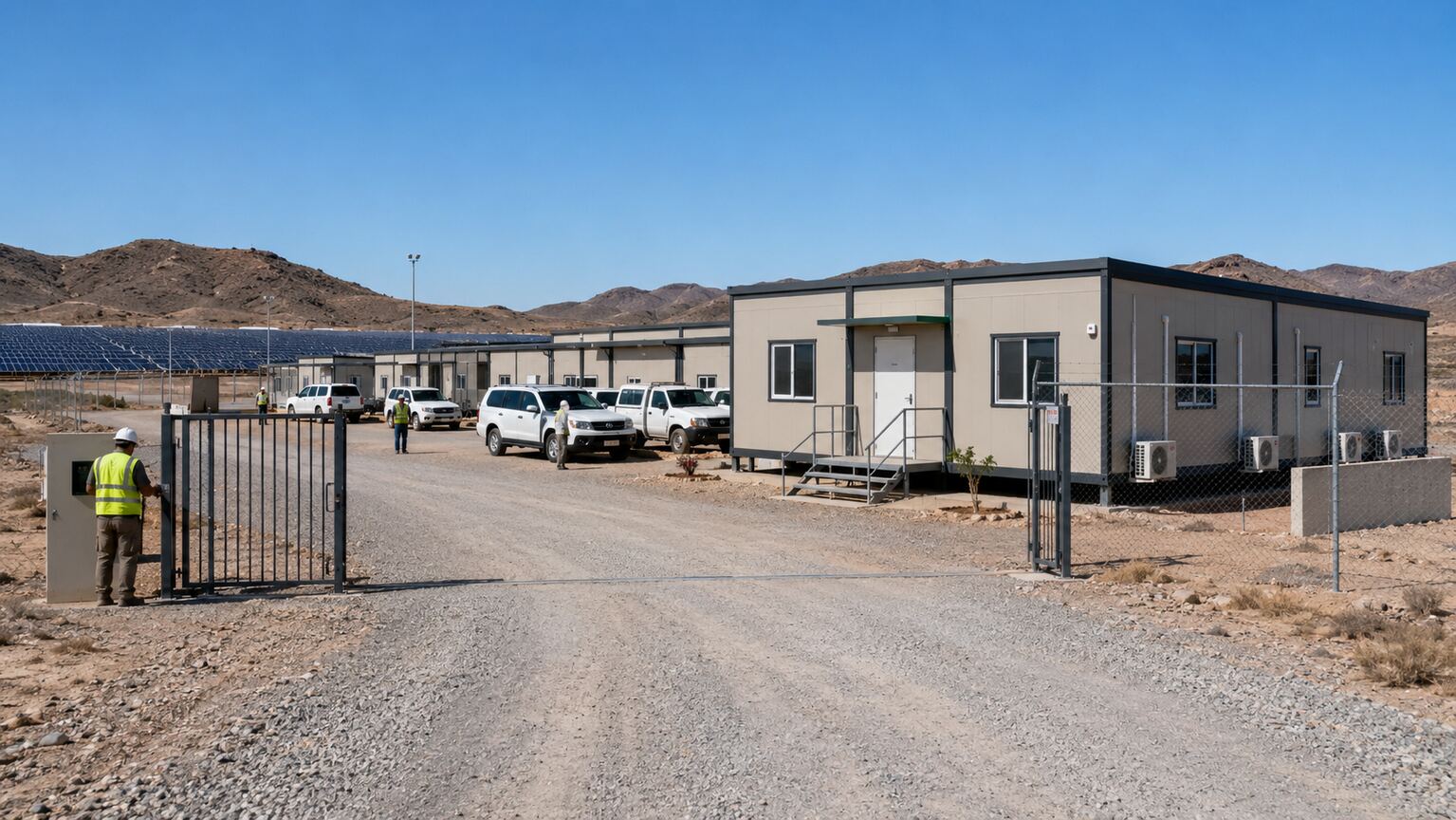 Modular Mobile Camp for a 120 MW Solar Power Project in Almería, Spain