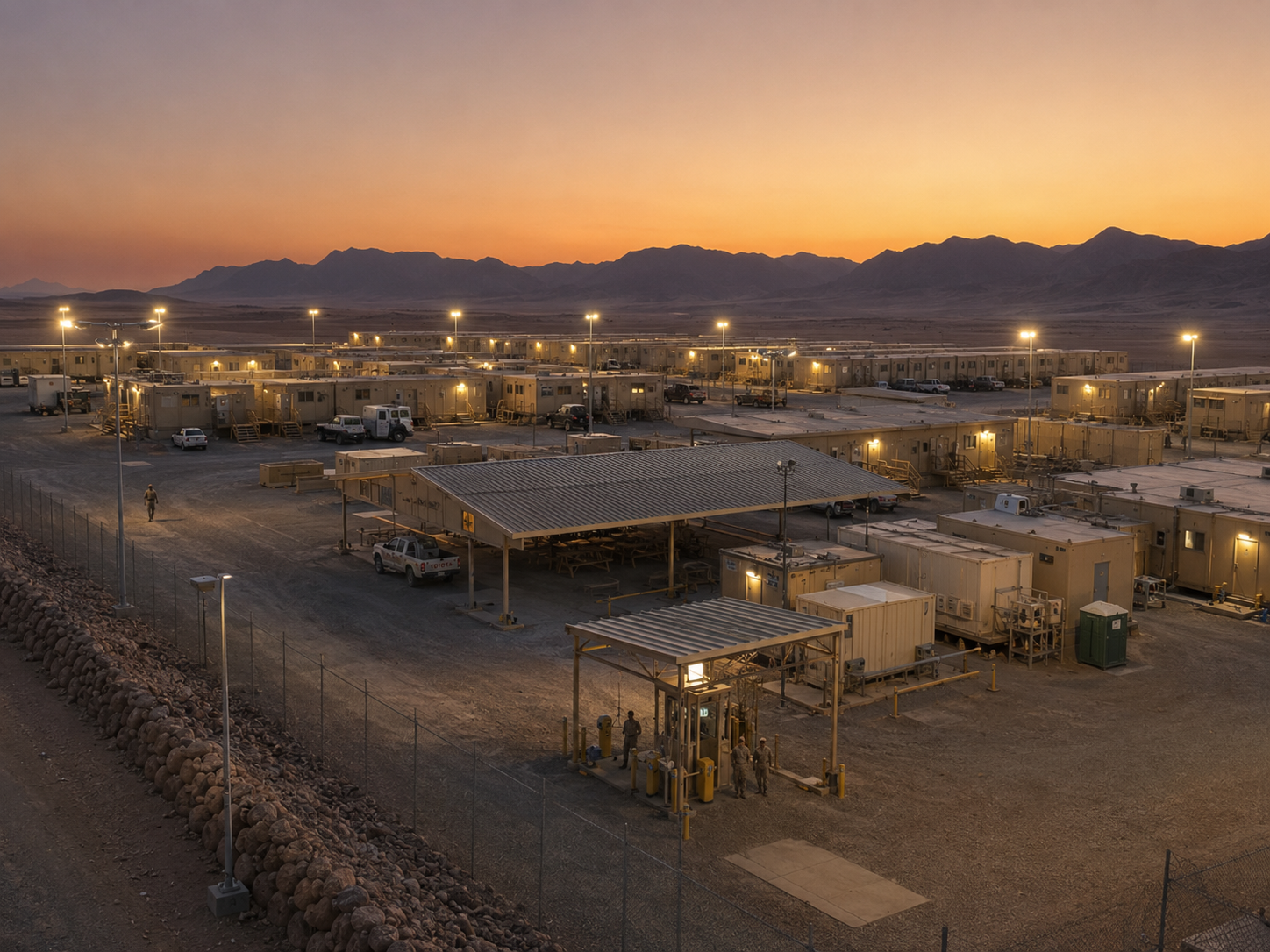 Rapid-Deployment Modular Military Base Camp in Tabuk, Saudi Arabia