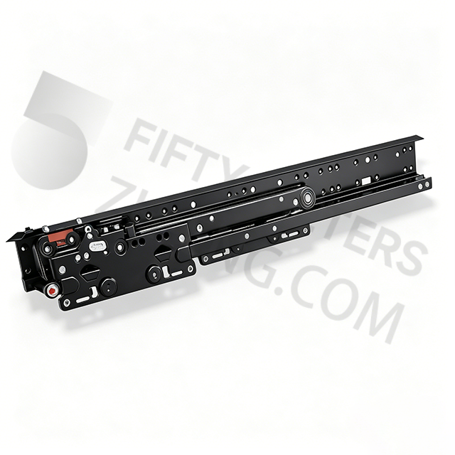 Two panels telescopic opening landing door