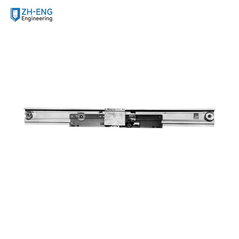 Center opening landing door mechanism