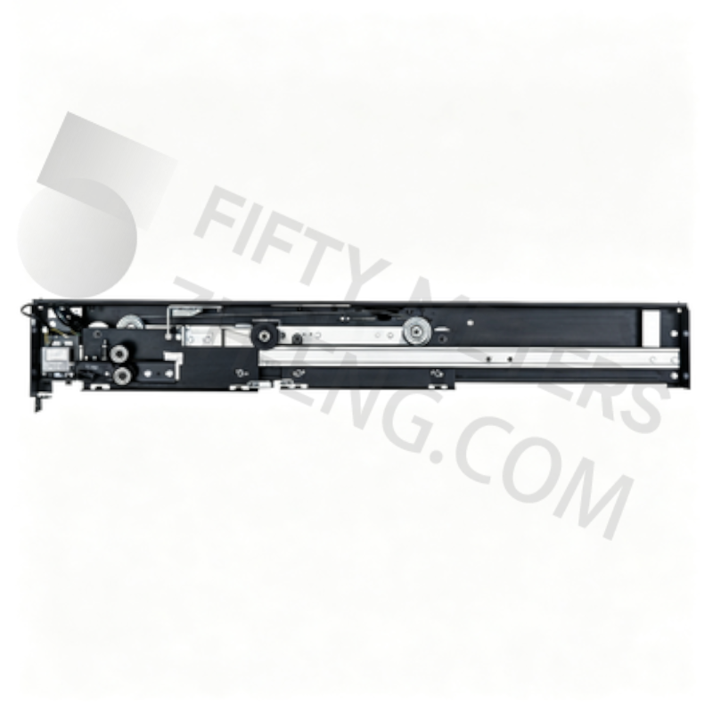 Side opening landing door device