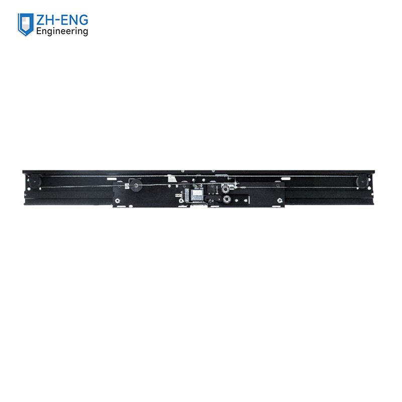 Center opening landing door device