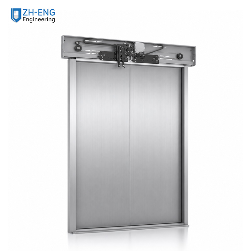 Center-opening single-leaf car door