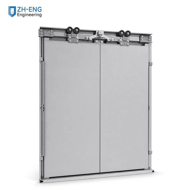 Center-opening single-leaf car door