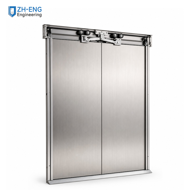 Center-opening single-leaf car door