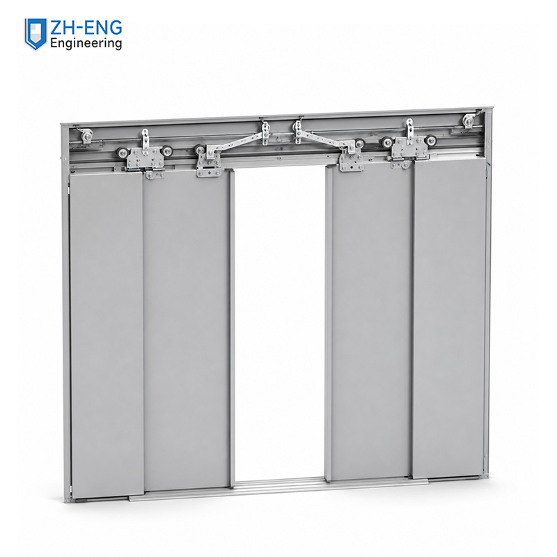 Center-opening double-fold car door