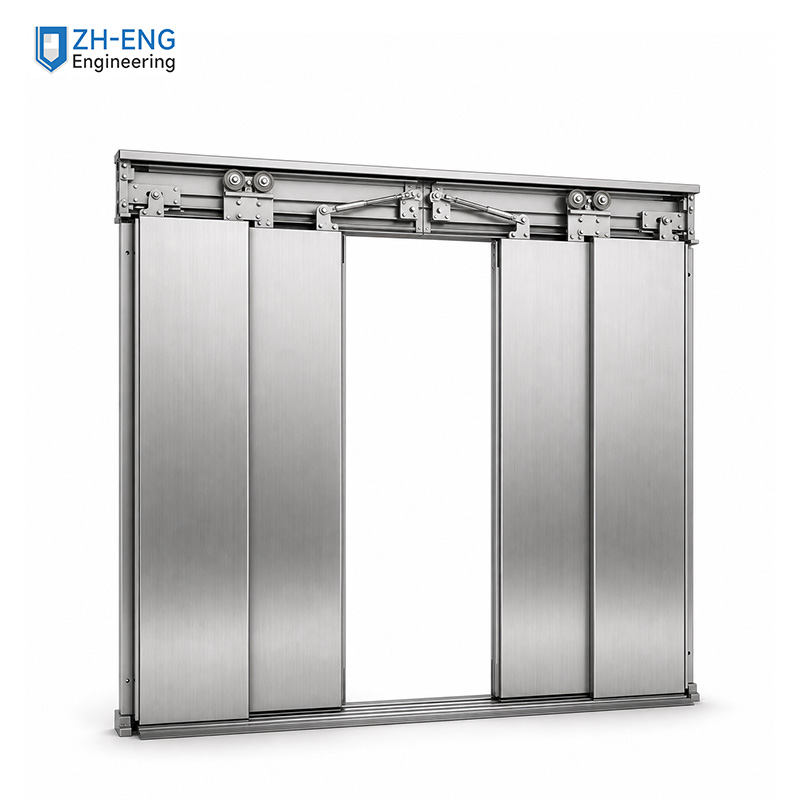 Center-opening double-fold car door