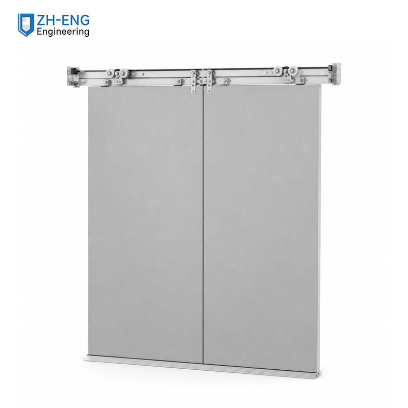 Center split single panel landing door panel