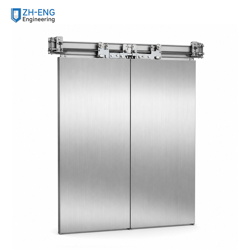 Center split single panel landing door part