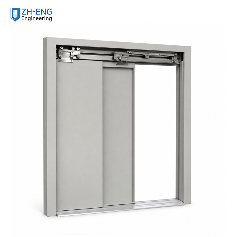 Side-opening double-fold landing door part