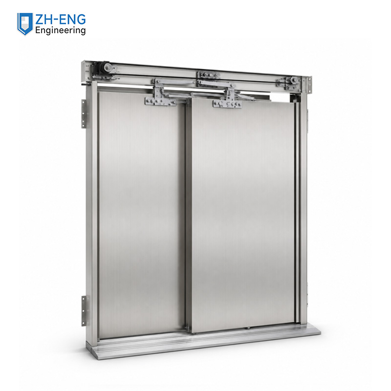 Side-opening double-fold landing door part