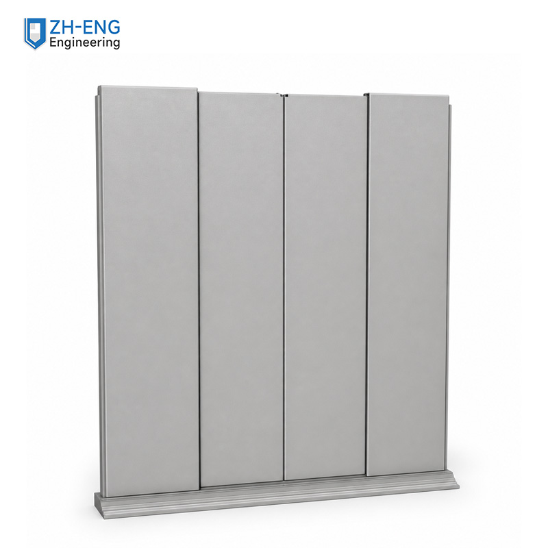 Center-split double-folding door panel