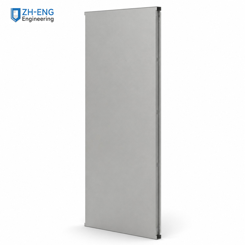 Center split single panel landing door panel