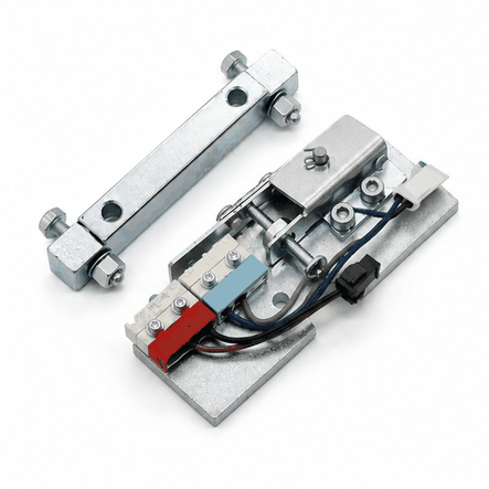 Thyssen elevator brake detection switch assembly with push rod (ThyssenKrupp)